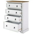 thumbnail image 4 of Wood Dresser 4 Drawers Chest Corona Snow | Furniture Dash, 4 of 6