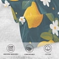 thumbnail image 5 of Yayeee 2 Pack Hand Towels for Bathroom 100% Cotton 16" x 28" Soft Absorbent Kitchen Towel, Green Lemons, 5 of 7