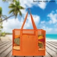 thumbnail image 6 of Large Mesh Beach Bags With Pockets & Zipper, Lightweight Beach Tote for Poolside, Trip/swim, 6 of 8