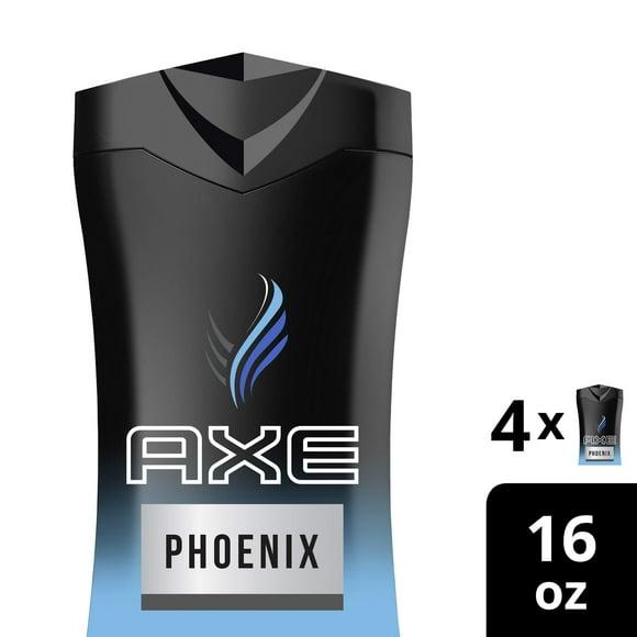 AXE Phoenix Gel Douche pour Hommes 16 Fl Oz (Lot de 4) (Emballage Peut Varier)