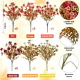 thumbnail image 2 of AcerichFad Fall Flowers Outdoors, 24 Bundles Artificial Autumn Fake Silk Flowers Faux Plants with Butterflies for Outside Indoor Yard Garden Porch Patio Home Decor, Red Orange, 2 of 10