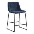 thumbnail image 4 of Furniture of America Perri Modern Chenille Counter Height Dining Chairs, Blue (Set of 2), 4 of 16