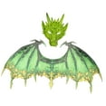 thumbnail image 2 of Máscara de dinosaurio, conjuntos de alas, accesorios de mascarada, disfraz de dragón para adultos Verde, 2 of 9