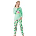 thumbnail image 2 of Topgal Little & Big Girls Long Sleeves & Pants Tie Dye Tropical Flowers Leaves Pajamas Kids PJ Set Sleepwear Size 16, 2 of 9