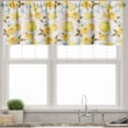 thumbnail image 3 of Ambesonne Kitchen Valance & Curtain, Tea Time Cups Flowers, 55"x30", Turquoise Yellow, 3 of 6