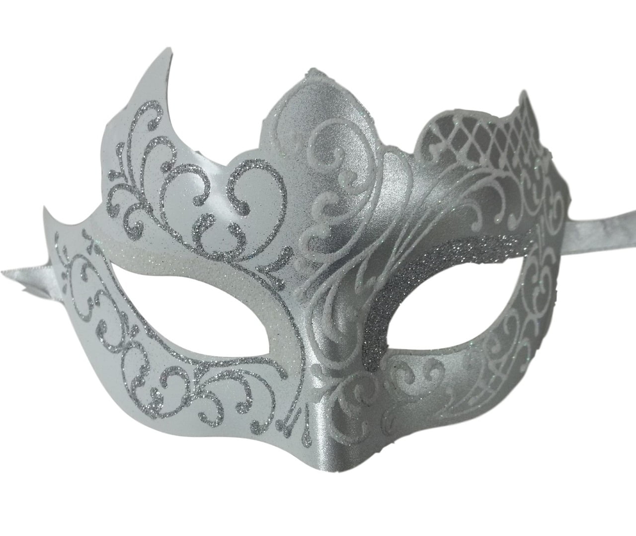 5 Mardi Gras Mask Silver Tone Charms SC6983 