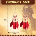 thumbnail image 2 of DESIGNICE 2Pairs Western Earrings,Alloy Cowgirl Earrings,Retro Accent Western Jewelry for Women,6"X1.6",Style2, 2 of 7