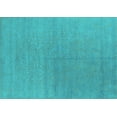thumbnail image 1 of Ahgly Company Machine Washable Indoor Rectangle Oriental Turquoise Blue Industrial Area Rugs, 5' x 7', 1 of 4