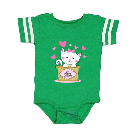 

Inktastic Kitty Nana Loves Me Girls Baby Bodysuit