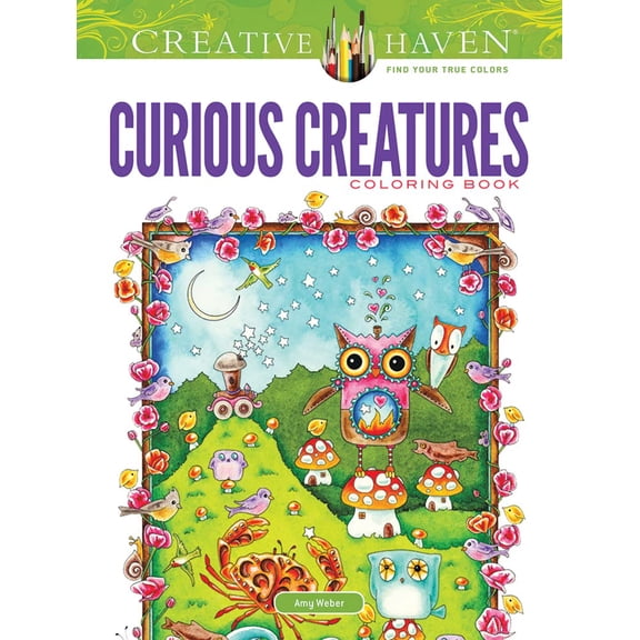 Pre-Owned Creative Haven Curious Creatures Coloring Book (Adult Coloring Books: Animals)