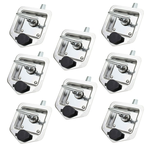 (8 Pack) Stainless Steel Tool Box Lock with Two Keys Each Truck Trailer RV Door Latch with
