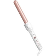 Angle View: FoxyBae White Marble Rose Curling Wand - Ceramic Tourmaline Technology - Hair Curler with Negative Ions - Professional Salon Grade Hair Styling Tool (25mm)