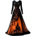 thumbnail image 2 of XinghaiYIDE Witch Dress for Women,Halloween Vampire Treehouse Thorns Witches Gothic Maxi Mesh Dresses, 2 of 4