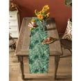 thumbnail image 5 of Tropical Leaves Table Runner 72 Inches, Summer Nature Botanical Palm Leaf Bed Runner Dresser Scarves Tabletop for Indoor Outdoor Parties/Ceremony/Banquet, 18" x 72", 5 of 8