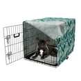 thumbnail image 5 of Hawaii Dog Crate Cover, Exotic Summer Blooming Tropical Jungle Flowers and Leaves, Easy to Use Pet Kennel Cover Small Dogs Puppies Kittens, 7 Sizes, Teal Seafoam, by Ambesonne, 5 of 6