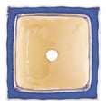 thumbnail image 3 of Blue Square Ceramic Small Planter (Set of 3) Saucer 12x4x4 with 3 Square Pots, 3 of 3