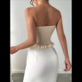 thumbnail image 4 of Tops de Sujetador para Mujer con Retazos de Encaje y Cintura Adelgazante para Usar Como Prenda Exterior Albaricoque L, 4 of 10