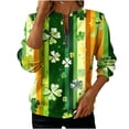 thumbnail image 3 of TaTaai Ladies St. Patrick's Day Print Fashion Loose Round Neck Sweatshirt Long Sleeve Casual Pullover Top Soft for Daily Home Office Streetwear Gift, 3 of 5