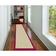 thumbnail image 2 of Linon Athena Runner, Natural with Red, 2.6ft x 12ft, 2 of 3