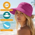 thumbnail image 5 of WCJM Foldable Straw Sun Visor Hat for Women 2 in 1 Zipper Off Crown Ponytail Friendly Lightweight Cap for Beach Vacation Outdoor, 5 of 6