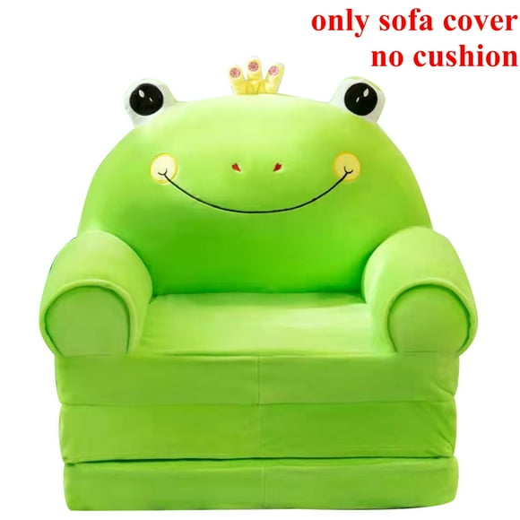 ZTTD Plush Foldable Kids Sofa Backrest Armchair 2 In 1 Foldable Children Sofa Cute Cartoon Lazy Sofa Children Flip Open Sofa Bed For Living Room Bedroom Without Liner Filler