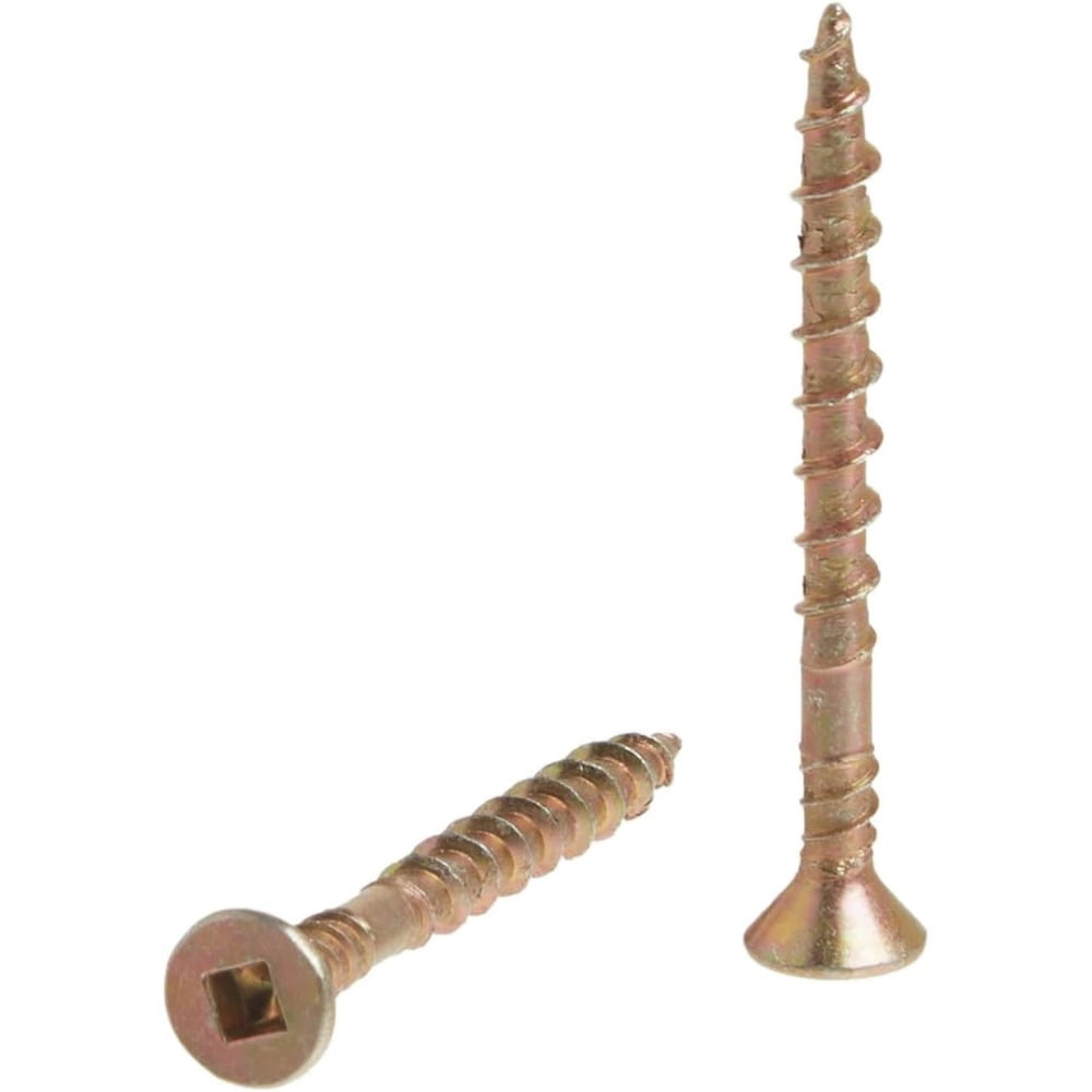 (1000/Pack) #8 1-3/4 in. Coarse Thread Square-Head Collated Wood to Wood Screw - Yellow Zinc