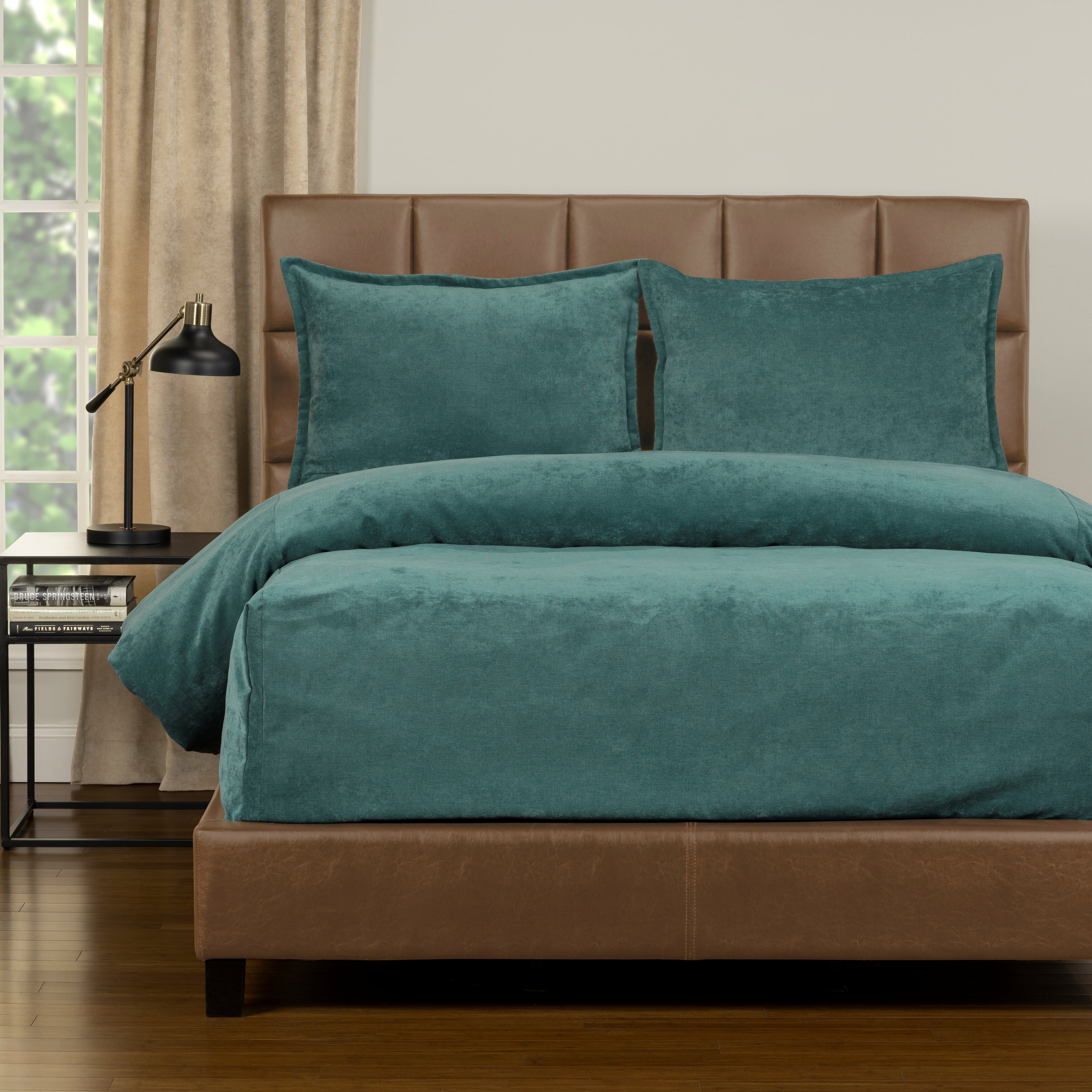 SIScovers Mixology Padma 3 Piece Bed Cap Comforter Set with Sewn Corners Sea Blue Queen