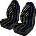 thumbnail image 5 of Pzuqiu Thin Blue Line Flag Car Seat Covers Full Set Breathable, for SUV Seats Sedan Seats Van Seats Suitable for Cars most Cars, 5 of 10