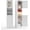 White, variant on 67.1" Tall Bathroom Storage Cabinet with Adjustable Shelves, Narrow Tall Linen Tower with Open Shelves, Two-Way Doors Freestanding Cabinet with Anti-Tip, for Home, Kitchen, Living Room, White