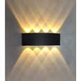thumbnail image 1 of Aplique de pared LED moderno de 8 W, aplique de pared de aluminio negro, aplique de pared exterior impermeable IP65, adecuado para decoración de iluminación en pasillos, escaleras, salas de estar, bla, 1 of 5
