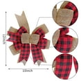 Plaid Bow Burlap Black White Plaid Bows For Wreath Kitchen Decor Black