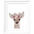 thumbnail image 2 of Art.com Floral Deer Art Print by Leah Straatsma, White Frame Wall Art, 32" x 40", 2 of 5