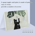 thumbnail image 3 of Yayeee Toggle Light Switch Wall Plate 2-Gang 4.56"x4.48" Decorative Outlet Cover, Black Cat Umbrella, 3 of 7