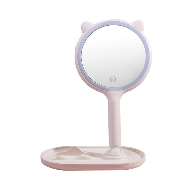Lighted Makeup Mirror Led Three Color, Portable Makeup Mirror With Lights