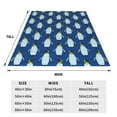 thumbnail image 5 of Bingfone Beautiful King Penguin Pattern Print Flannel Fleece Blanket Throw Blanket For Bed,Sofa,Couch,Travel,Camping(40"X30"), 5 of 9