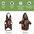 thumbnail image 6 of Honeii Fiery Floral Pattern Print Small Dog Hoodies Pet Hooded Sweatshirts Fall Winter Puppy Cat Sweaters Warm Clothes for Small Dogs Outfits Costume-X-Large, 6 of 7