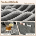 thumbnail image 5 of Chaise Lounge Chair Indoor, Oversized Corduroy Upholstered Boneless Sofa with USB & Type C, Deep Seat Sleeper Couch Reading Chairs with Pillows, Pre-assembled Corduroy Sofas Couches Living Room, 5 of 12
