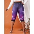 thumbnail image 2 of Tallas grandes Galaxy Butterfly Imprimir Leggings de ajuste de encaje Rosegal Leggings de talla grande, 2 of 5