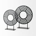thumbnail image 5 of Petite Black Metal Round Geometric Sculpture, 5 of 6