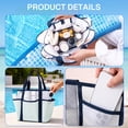 thumbnail image 2 of BN-LINK Beach Bag,Breathable Mesh Beach Tote Bag, Foldable Large Swim Pool Bag with 8 Pockets for Swimming,Travel, Vacation Essentials,Green, 2 of 6
