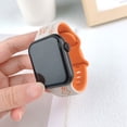 thumbnail image 2 of Silicone Band for Apple Watch 38mm 40mm 41mm 42mm (S10), Cute Butterflies Floral Engraved Soft Sport Band Adjustable For Apple Watch Series 10 9 8 7 6 5 4 3 2 1 SE, Orange, 2 of 6