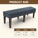 thumbnail image 3 of Funda de Asiento de Banco Stretch Uxcell, Reutilizable Impermeable Rectangular para Cojines de Banco de Comedor para Dormitorio [Gris Oscuro], 3 of 6