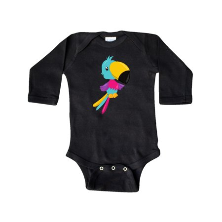 

Inktastic Colorful Parrot Tropical Bird Tropical Parrot Gift Baby Boy or Baby Girl Long Sleeve Bodysuit