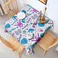 thumbnail image 2 of Colorful Baseball Icons Pattern Square Tablecloth,Waterproof Square Table Cover,Wipeable Spillproof Washable Table Cover for Home Kitchen Party Decor 60"x60"(152x152cm), 2 of 6
