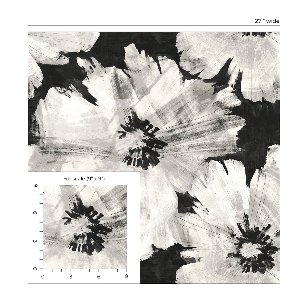 NextWall  Graphic Floral Peel and Stick Wallpaper - 27 in. W x 18 ft. L