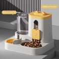 thumbnail image 4 of Yellow 2-in-1 Intelligent Pet Feeder & Waterer with 2200ML Food Capacity, 800ML Water Storage, Circulating Purification System, Anti-Blocking Design, Food-Grade Stainless Steel/Ceramic Bowl for Cats, 4 of 6