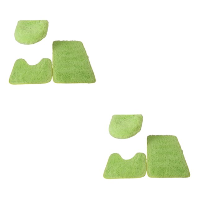 Moyic Juego de alfombras de baño de secado rápido de 3 piezas con fondo antideslizante Textura Fácil limpieza Antideslizante Type11 NO11