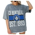 thumbnail image 3 of Women's-Gameday Couture  Gray CF Montreal Oversized Mini Rhinestone Classic T-Shirt, 3 of 5