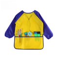 thumbnail image 2 of Ropa de pintura para niños, delantal de pintura para jardín de infantes, mono de comer de manga larga doble, babero, 2 of 5