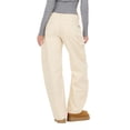 thumbnail image 4 of Forever 21 Women's Beige Barrel-Leg Cargo Jeans, Wide Barrel Silhouette for Everyday Casual Wear, Size 10, 4 of 6